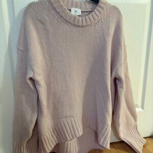 G. Label by goop Theo Crewneck Rounded Sweater Lavender Size M